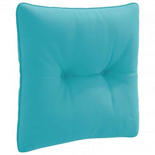 vidaXL Zádový polstr PUTTEN 100% polyester Tyrkysová 40 x 40 x 10 cm