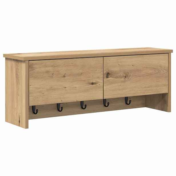 vidaXL Nástěnný věšák na kabáty Nástěnná montáž Artisanový dub
