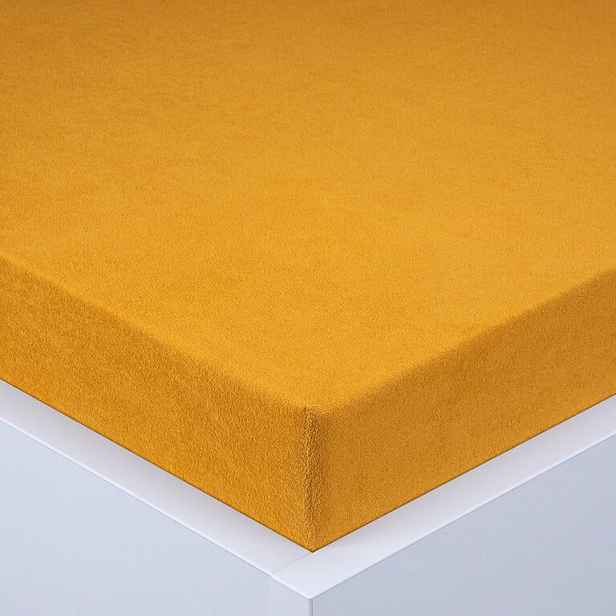 decoDoma Napínací prostěradlo froté EXCLUSIVE hořčicové 90 x 200 cm