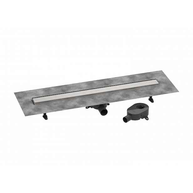 Hansgrohe RainDrain Go - Sprchový žlab 90 cm s oboustranným roštem, pro vložení dlažby, kartáčovaná nerezová ocel 56274800