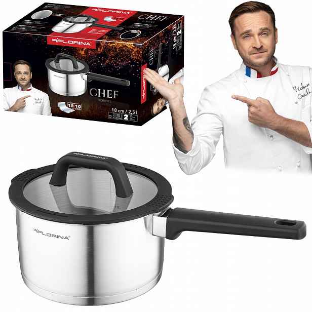 Hrnec Rendlík Nerezová Ocel Silikon Chef 18CM 2,5L By Mateusz Gessler