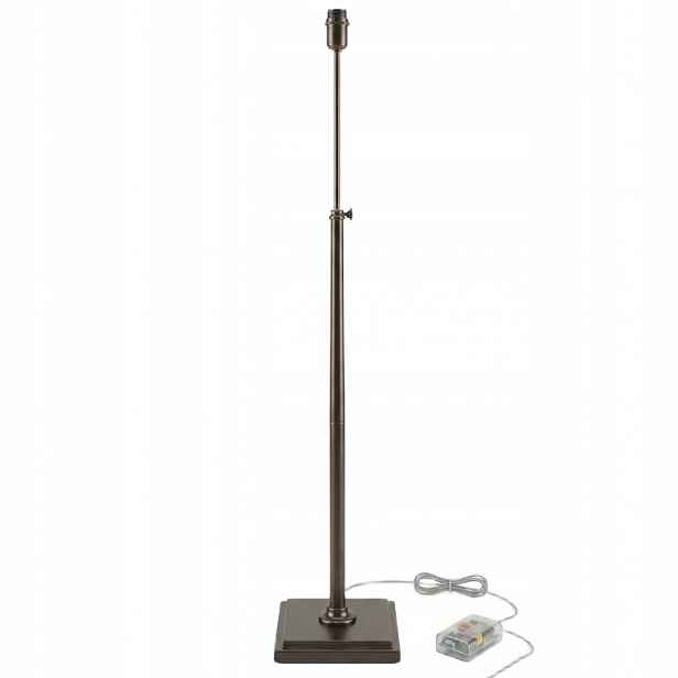 Podlahová lampa s podstavcem, nastavitelná noha, 115-145 cm E27