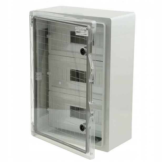 Transparentní Abs Plastové Pouzdro 350 X 500 X 195 MM, 45 Modulů 3 X 15