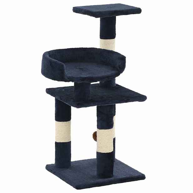 vidaXL Škrabadlo pro kočky se sisalovými sloupky 65 cm modré