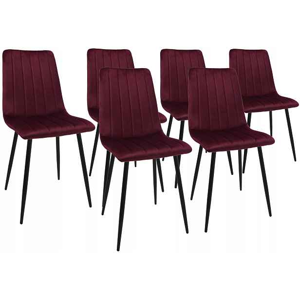 Sada 6 židlí DankorDesign Axa lilková