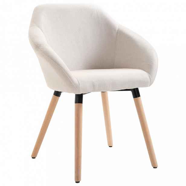 Jídelní židle látka / dřevo Krémová