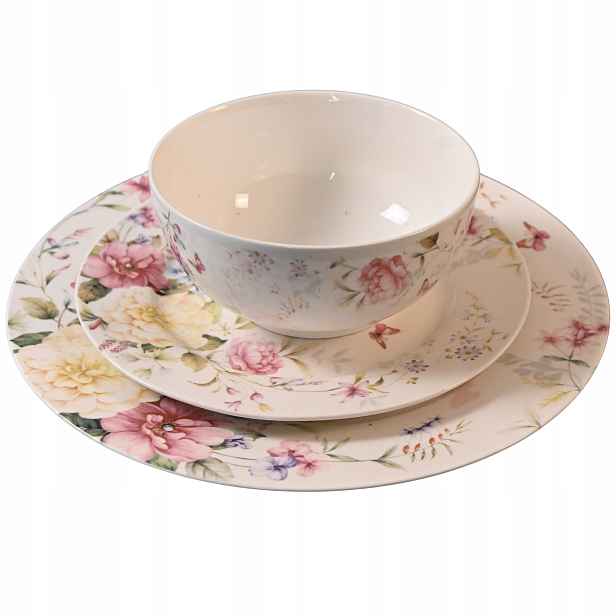 Sada talířů porcelánová 18dílná jídelní sada pro 6 osob jídelní servis