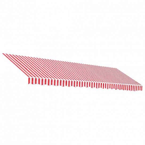 vidaXL Náhradní plachta na markýzu červená a bílá 500 x 350 cm polyesterová