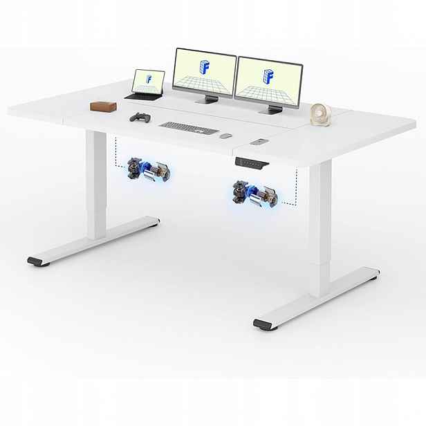 Elektrický nastavitelný stůl QB2W-1670-EUV1, 160 x 70 cm, bílý