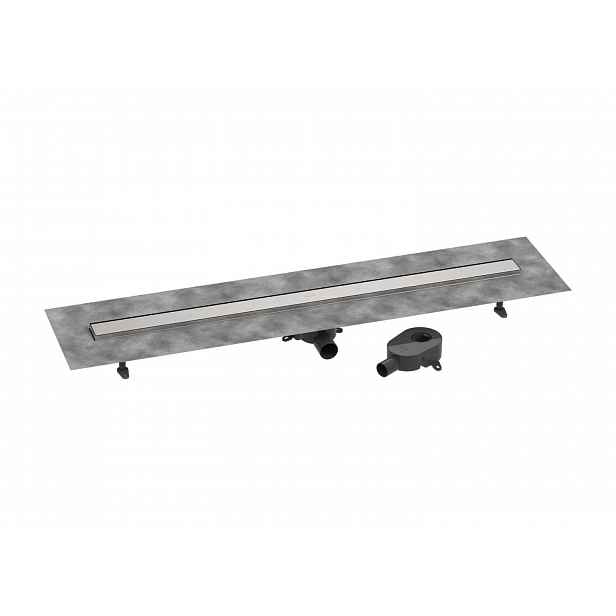 Hansgrohe RainDrain Go - Sprchový žlab 120 cm s oboustranným roštem, pro vložení dlažby, kartáčovaná nerezová ocel 56276800