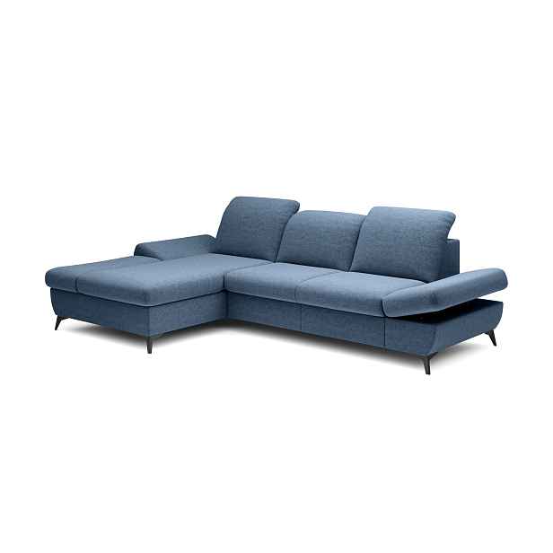 Laski Rozkládací polohovací rohová sedací souprava Harper 284 cm Loft 14 denim levá