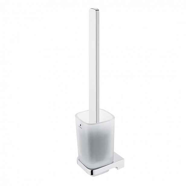 Nimco Maya - WC štětka nástěnná s držákem, matné sklo/chrom MA 29094CN-HR-26
