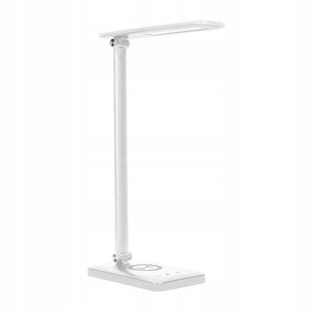 Orno Wirle Led 7W stolní lampa s indukční nabíječkou a Usb, bílá