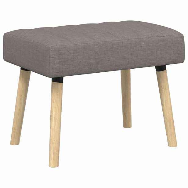 vidaXL Lavice s kanálovým prošíváním Taupe 60 x 40 x 45 cm Textil