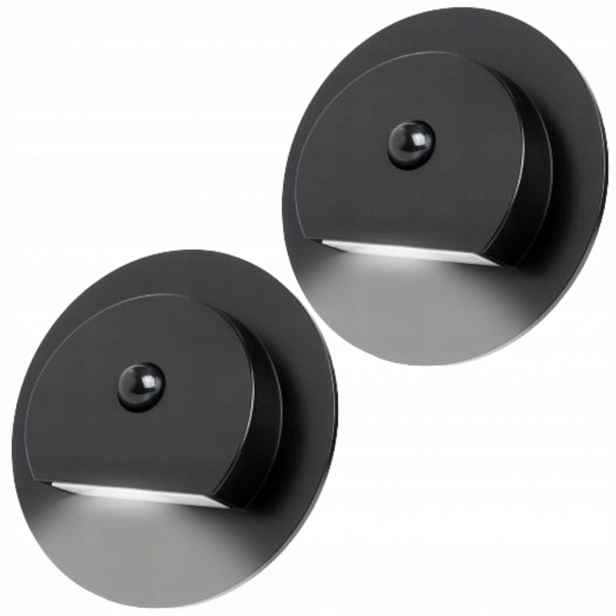 2X Led Schodišťová Lampa Na Schody 230V, Senzor Pohybu Soumraku