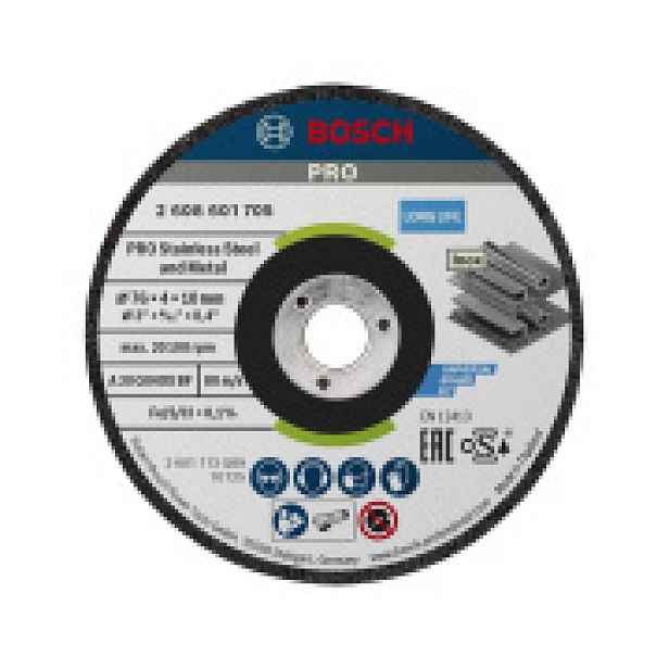Brusný kotouč Bosch PRO Stainless Steel and Metal 76x4x10 mm 1 ks 2608601705KS