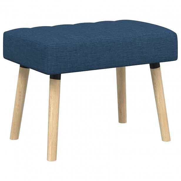 vidaXL Lavice s kanálovým prošíváním Modrá 60 x 40 x 45 cm Textil