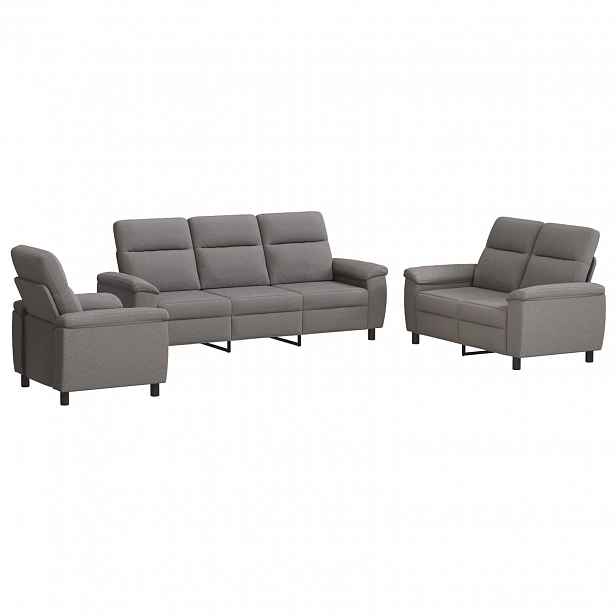 vidaXL Set pohovek 3 pcs Taupe Textil