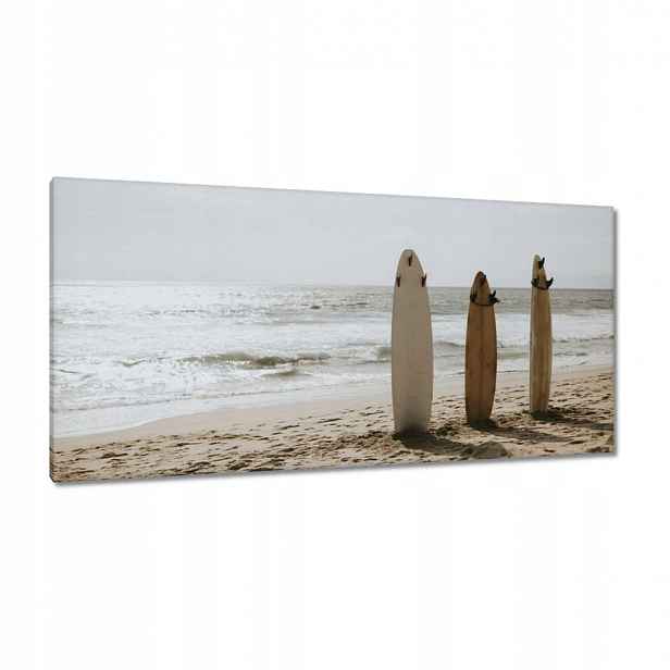Obrazy 115x55 Surfovací prkna béžové