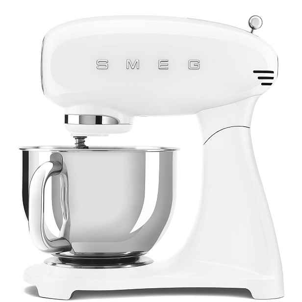 Smeg SMEG 50's Retro Style kuchyňský robot s nerezovou mísou 4,8l, SMF05, 1000W, bílá SMF05WHEU