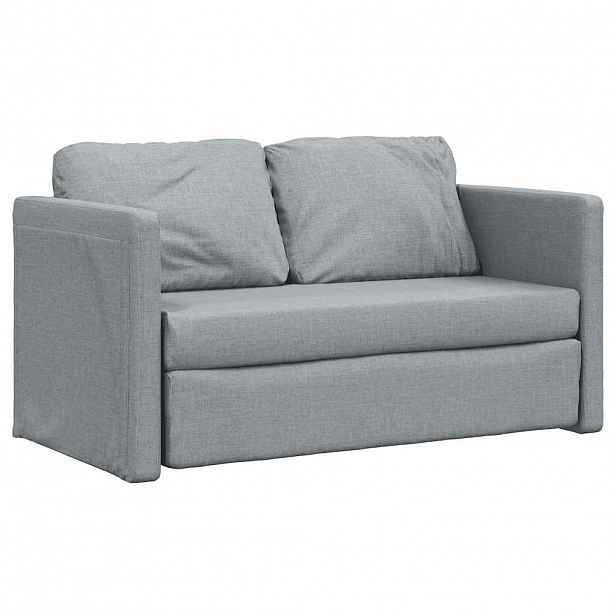 vidaXL Podlahová rozkládací pohovka 2 v 1 šedá 112x174x55 cm textil
