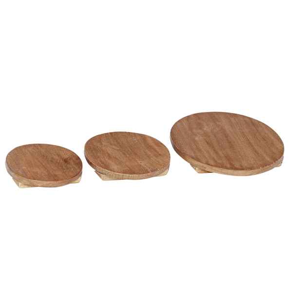 vidaXL Rostlinná židle 3 ks Přírodní 29 x 29 x 3,5 cm Mahagonové dřevo