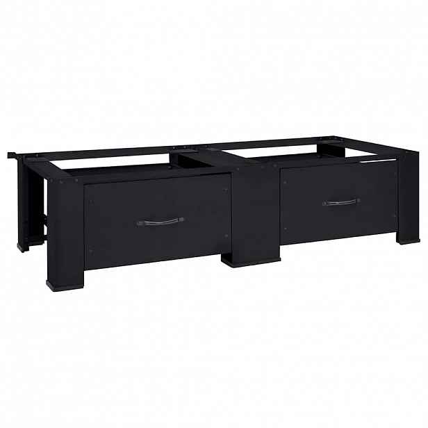 vidaXL Podstavec na pračku 2 ks Černý 127 x 54,5 x 32,5 cm Ocel