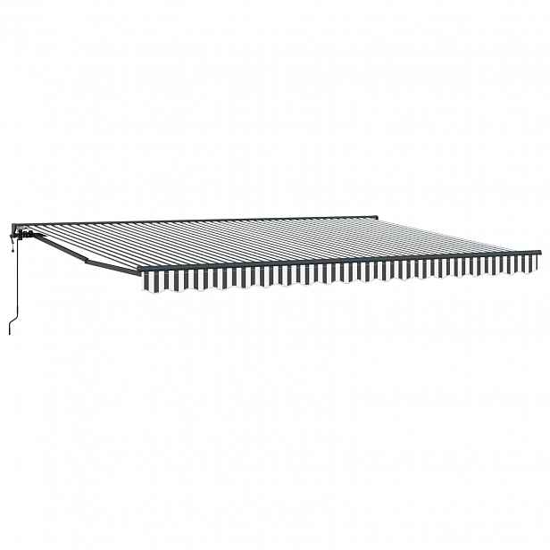 vidaXL Rám markýzy Antracitová a bílá 450 × 300 cm