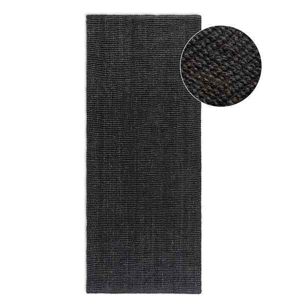 Černý jutový běhoun 80x200 cm Bouclé – Hanse Home