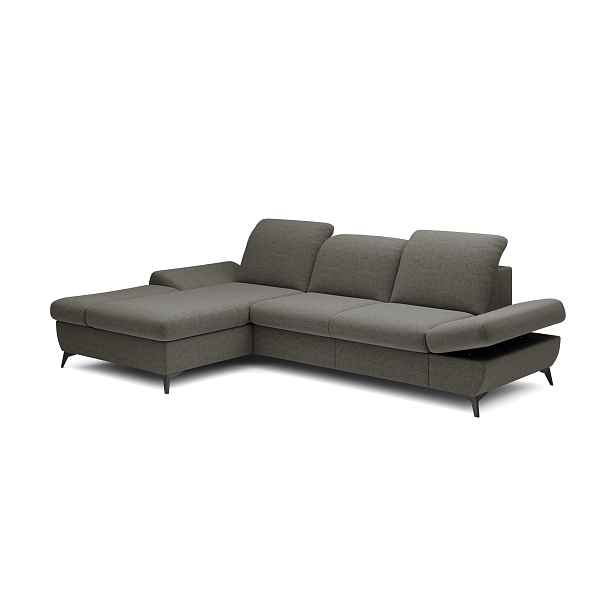 Laski Rozkládací polohovací rohová sedací souprava Harper 284 cm Loft 22 šedá levá