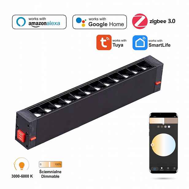Led reflektor Zigbee Grille 9W Smart Track 230V