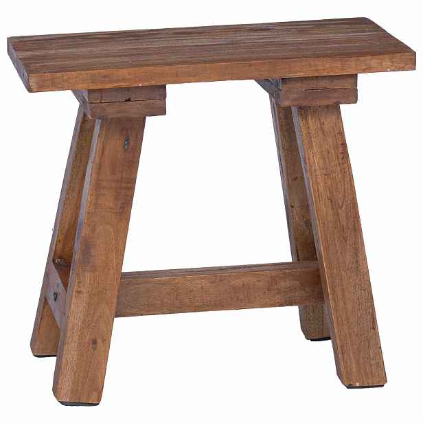vidaXL lavice Přírodní 50,5 x 25 x 47,5 cm Masivní mahagonové dřevo