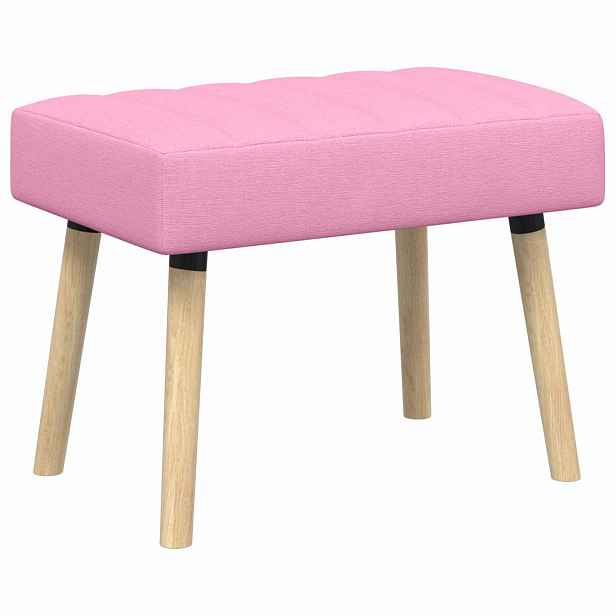 vidaXL Lavice s kanálovým prošíváním Růžová 60 x 40 x 45 cm Textil