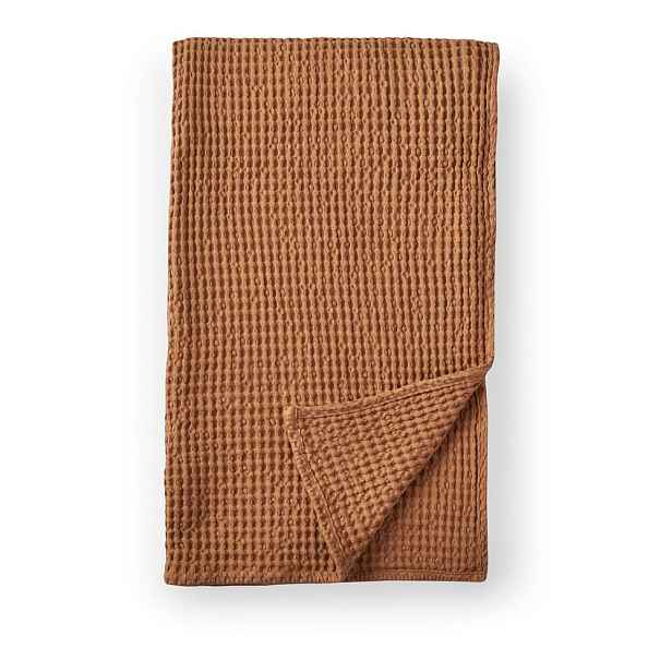 Hnědá bavlněná deka 150x200 cm Jaipur Chunky Waffle – Pineapple Elephant