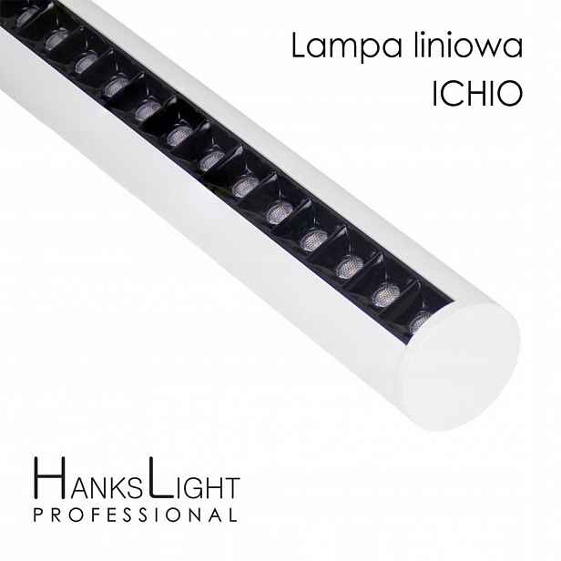 Led lampa,HanksLight,lineární,bílá, hliníková,závěsná,1264 mm,down36W, SMD,AC230V,4