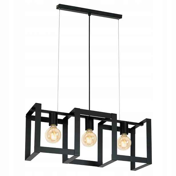 Luminex Kartel Závěsná lampa Loftová 66 cm Černá 3xE27 15W Kov