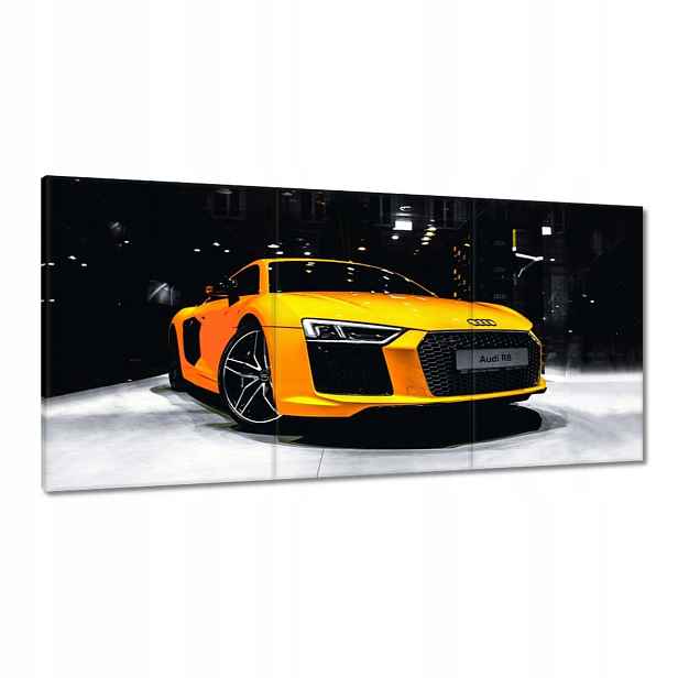 Obrazy 120x60 Žluté Audi Audica R8