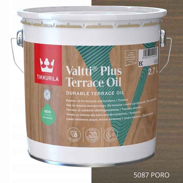 Tikkurila Olej Na Dřevo Valtti Plus Terrace Oil 2,7 L Barva 5087 Poro