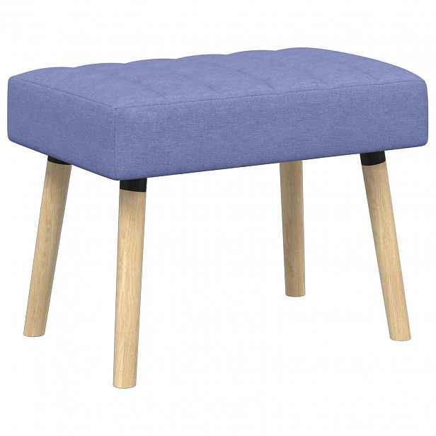 vidaXL Lavice s kanálovým prošíváním Modrá džínovina 60 x 40 x 45 cm