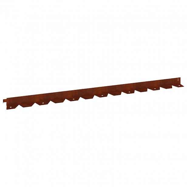 vidaXL Okraj trávníku 20 ks 102 x 4 x 4 cm Ocel Rezavá