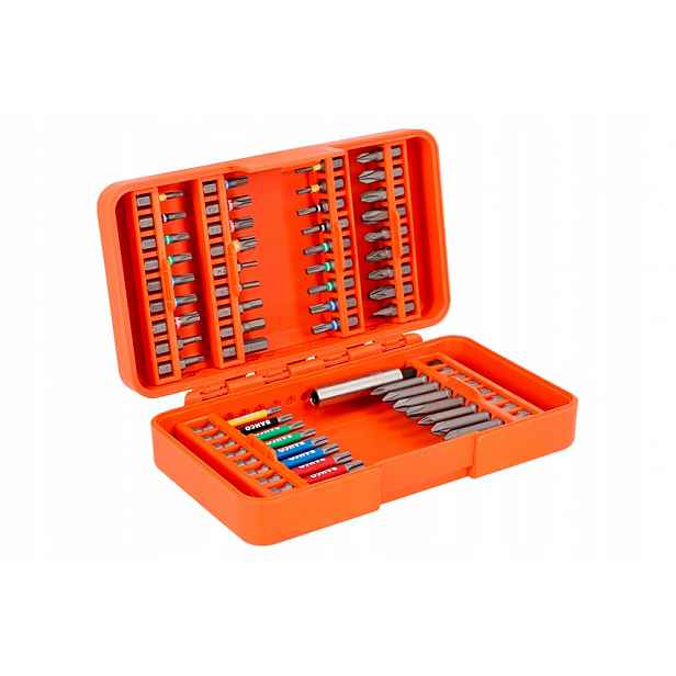 Bity Ploché hroty Torx, Ph, Pz, Hex Tamper/Robertson Sada 54 dílů