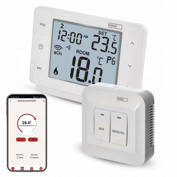 Emos Pokojový programovatelný bezdrátový WiFi GoSmart termostat, P56211