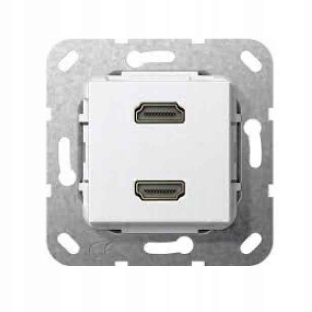 Gira Hdmi 2x měnič pohlaví čistě bílá základní prvek 5671 03 (2)
