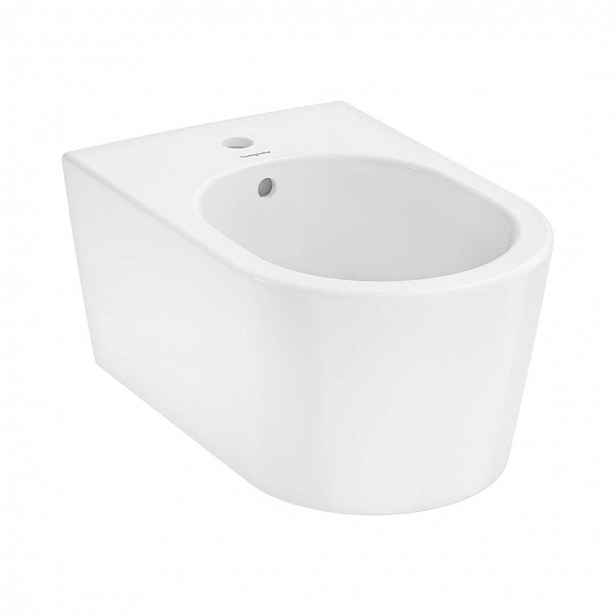 Hansgrohe EluPura S - Závěsný bidet, otvor pro baterii, HygieneEffect bílá 62043450