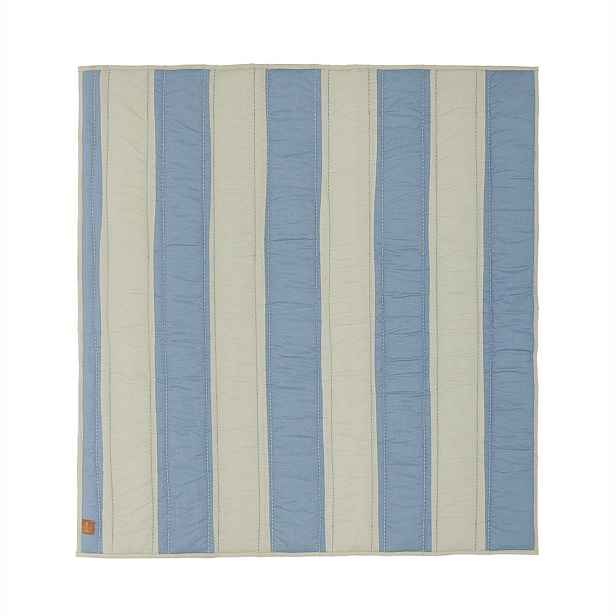 Modrá/krémová dětská hrací podložka 130x140 cm Striped – OYOY Mini