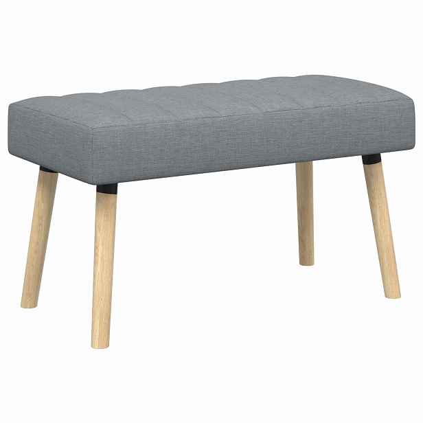 vidaXL Lavice s kanálovým prošíváním Světle šedá 80 x 40 x 46 cm