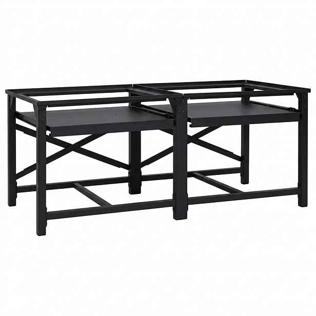 vidaXL Podstavec na pračku 2 ks Černý 120 x 56 x 52 cm Ocel