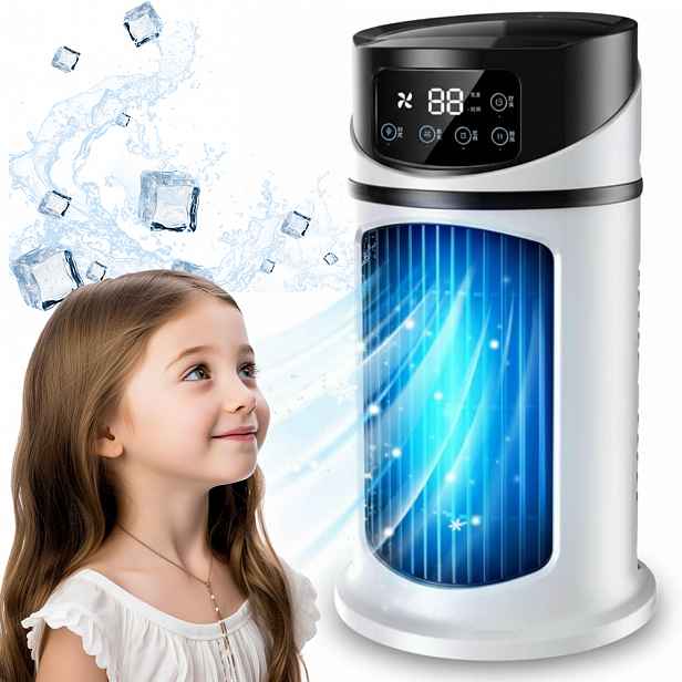 Stolní Ventilátor Přenosný Ventilátor 4V1 Klimatizace Na Vodu Usb 6 Rychlostních Stupňů
