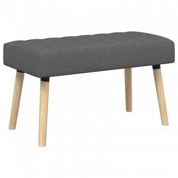 vidaXL Lavice s kanálovým prošíváním Tmavě šedá 80 x 40 x 46 cm Textil
