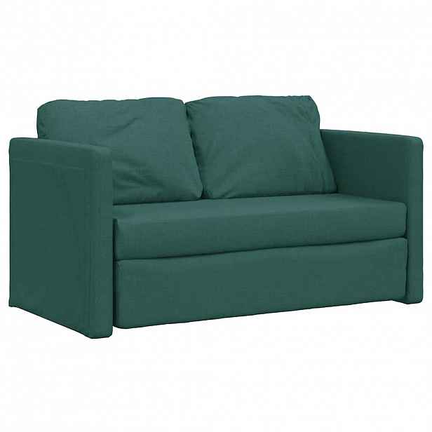 vidaXL Podlahová rozkládací pohovka 2 v 1 zelená 112x174x55 cm textil